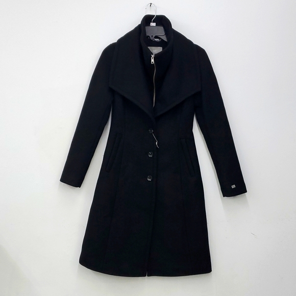 SOLD Soia & Kyo IMAGES KIKKY wool coat with bib collar XXS - Picture 6 of 9